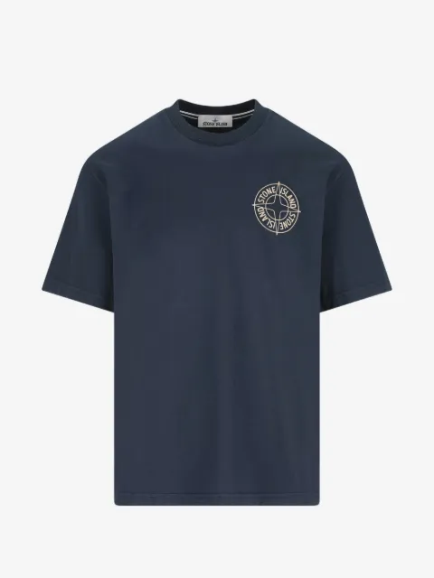 Stone Island 2100001 organic cotton jersey regular-fit T-shirt with ‘Outline Compass’ print