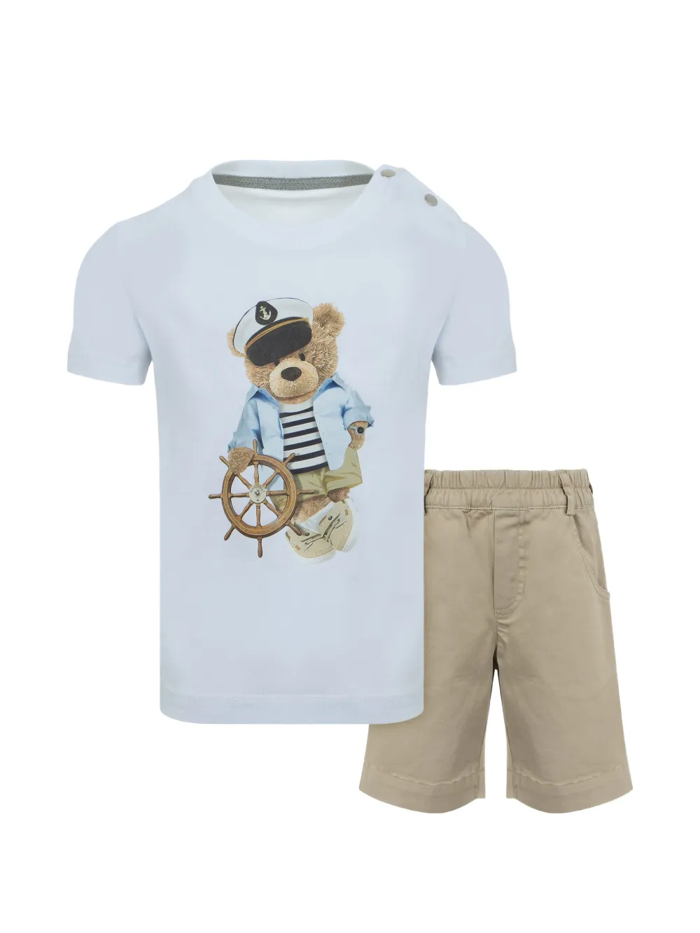 Lapin House pocket shorts set - White