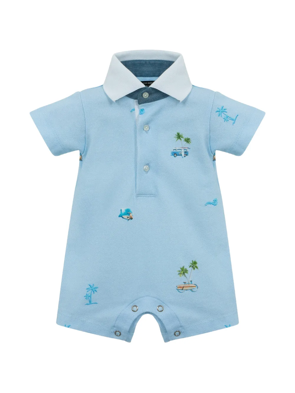 Lapin House Tutina con ricamo - Blu