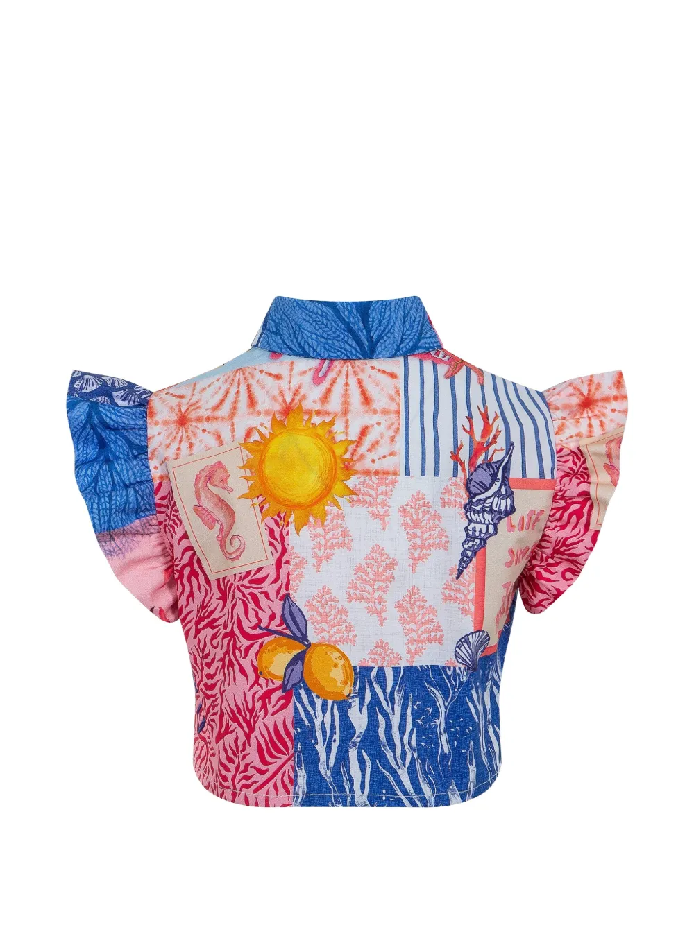 Lapin House Shirt met ruches en print Roze