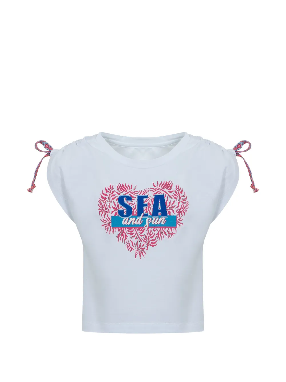 Lapin House Legging met strikdetail en print Wit