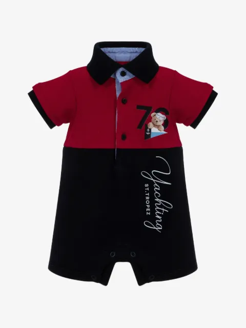 Lapin House teddy-print romper