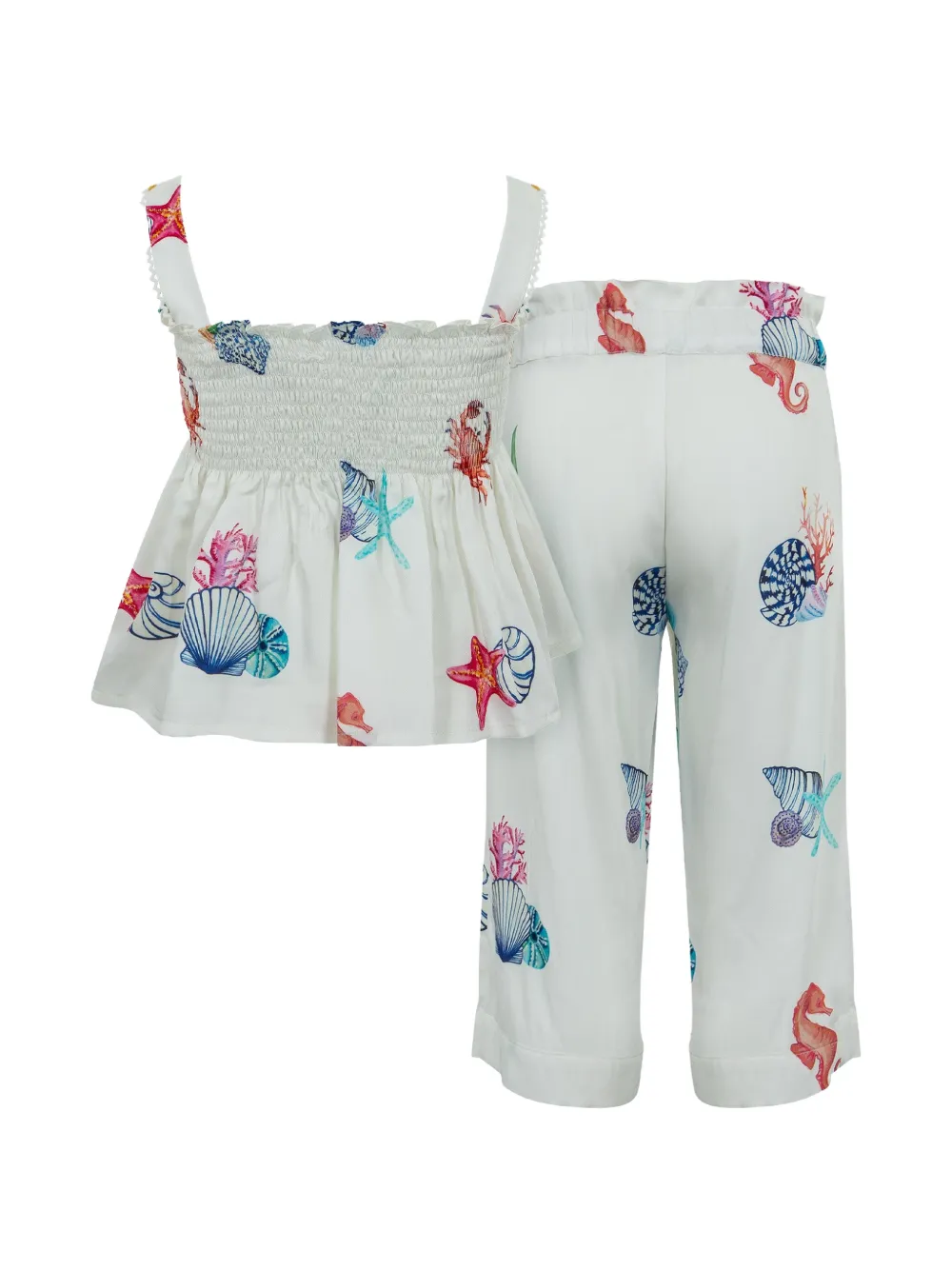 Lapin House Gelaagde Sea Life broek set Wit
