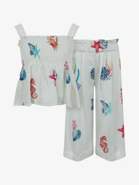 Lapin House shirred sea life trousers set