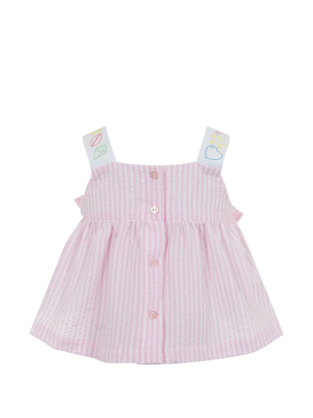 Lapin House Gestreepte legging met strik Roze