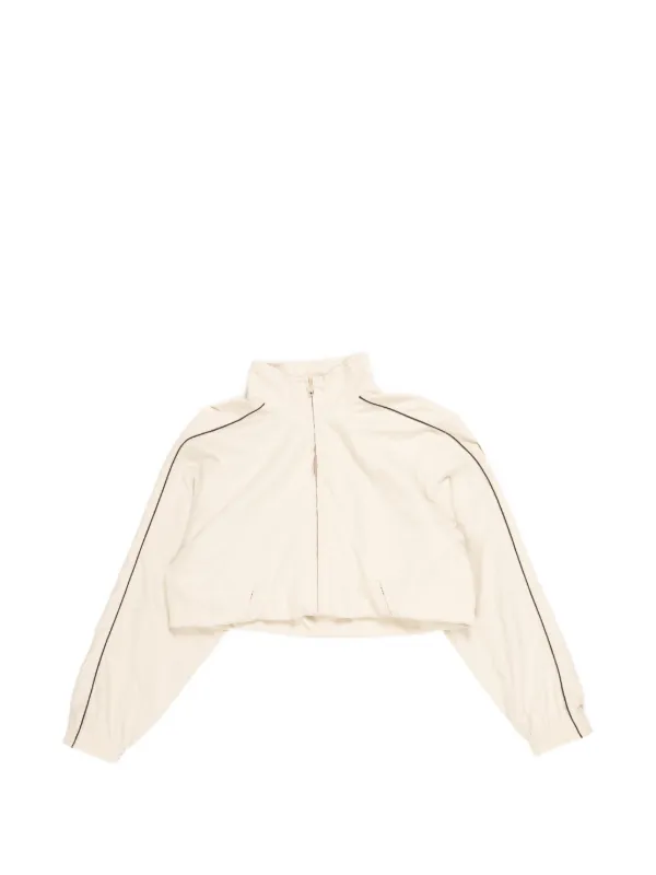 BALENCIAGA UNIFIT ホワイト ジップアップジャケット Balenciaga クロップド ジップアップ ジャケット | ニュートラル