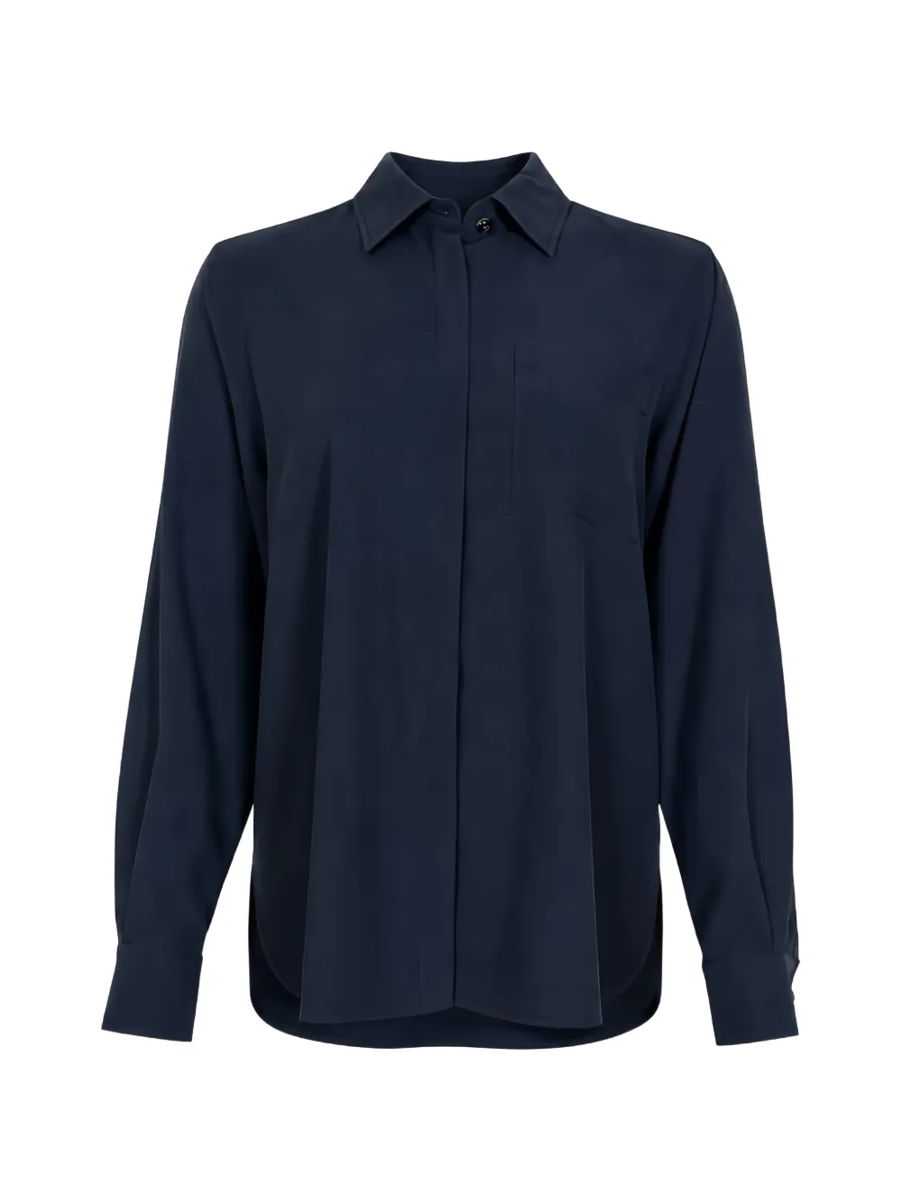 Max Mara chest-pocket concealed-fastening shirt - Blu