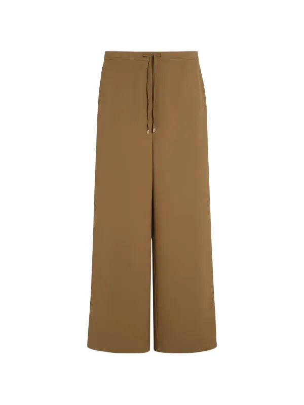 Max Mara Mstcorone Drawstring Palazzo Pants in Neutrals