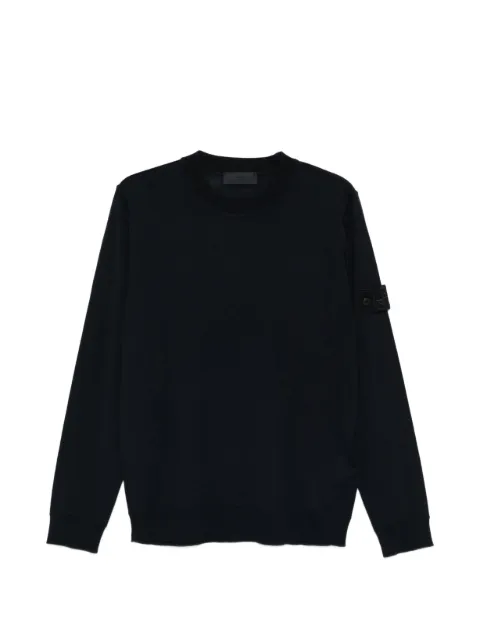 Stone Island logo-patch crew-neck sweater
