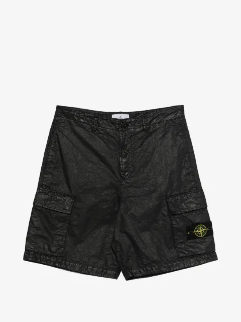 Stone Island l100001 organic-look nylon panama-TC shorts