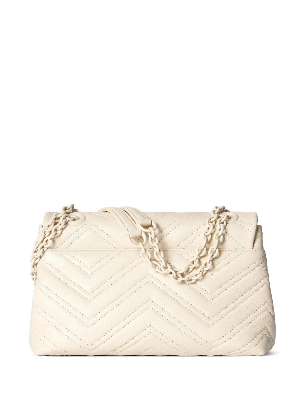 Gucci Kleine crossbodytas met logoplakkaat Beige