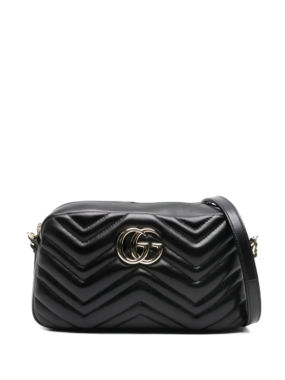 Gucci GG-Marmont logo-plaque cross-body bag - Schwarz
