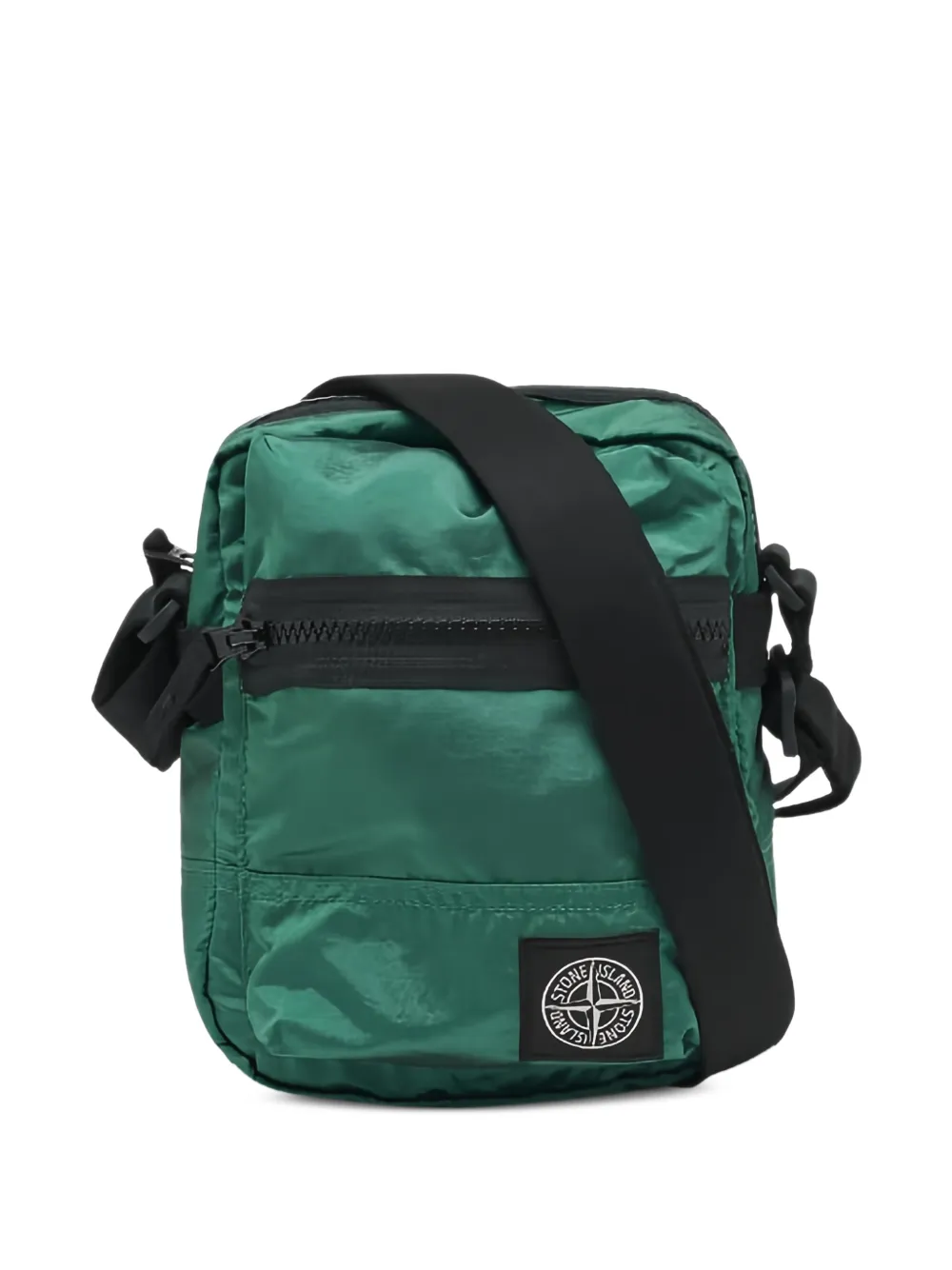 Stone Island logo-patch messenger bag - Verde