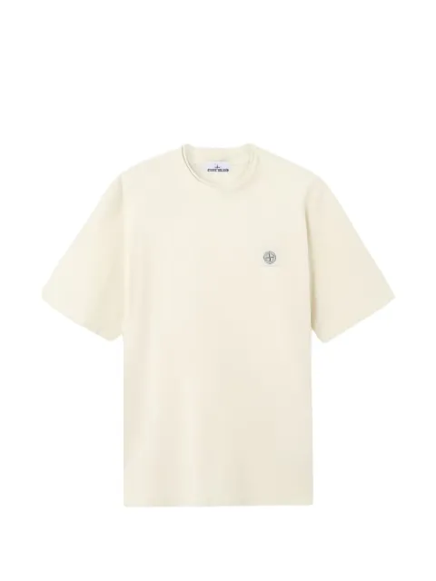 Stone Island Camiseta de algodão com decote careca