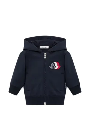Gucci Kids logo-embroidered Zipped Hoodie | Blue | FARFETCH