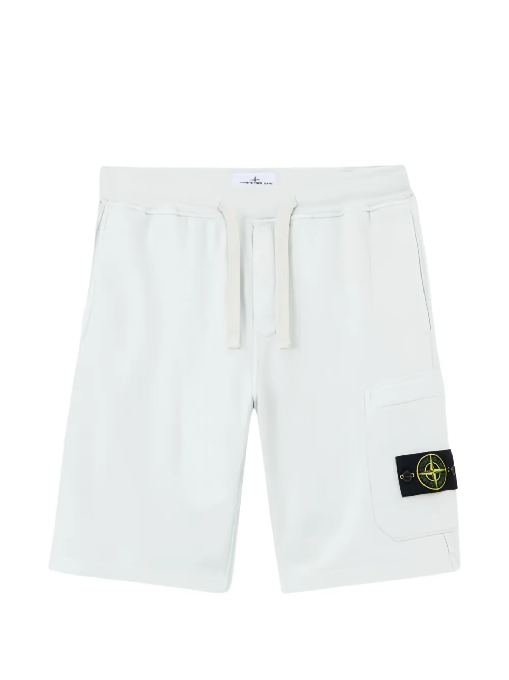 Stone Island drawstring logo-patch shorts - Blu