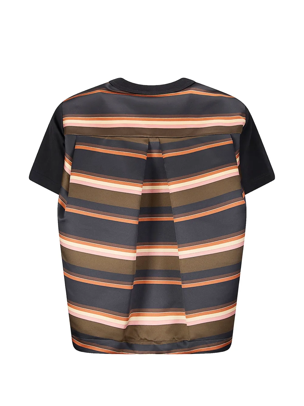 sacai Gestreept T-shirt met zak Zwart