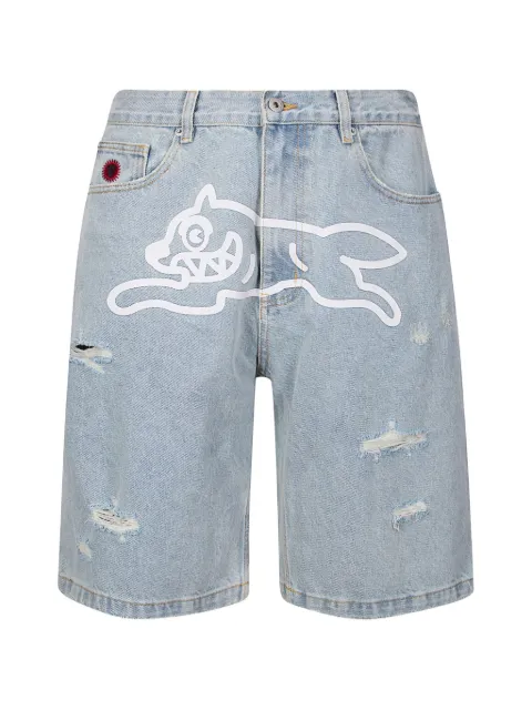 ICECREAM Running Dog denim shorts