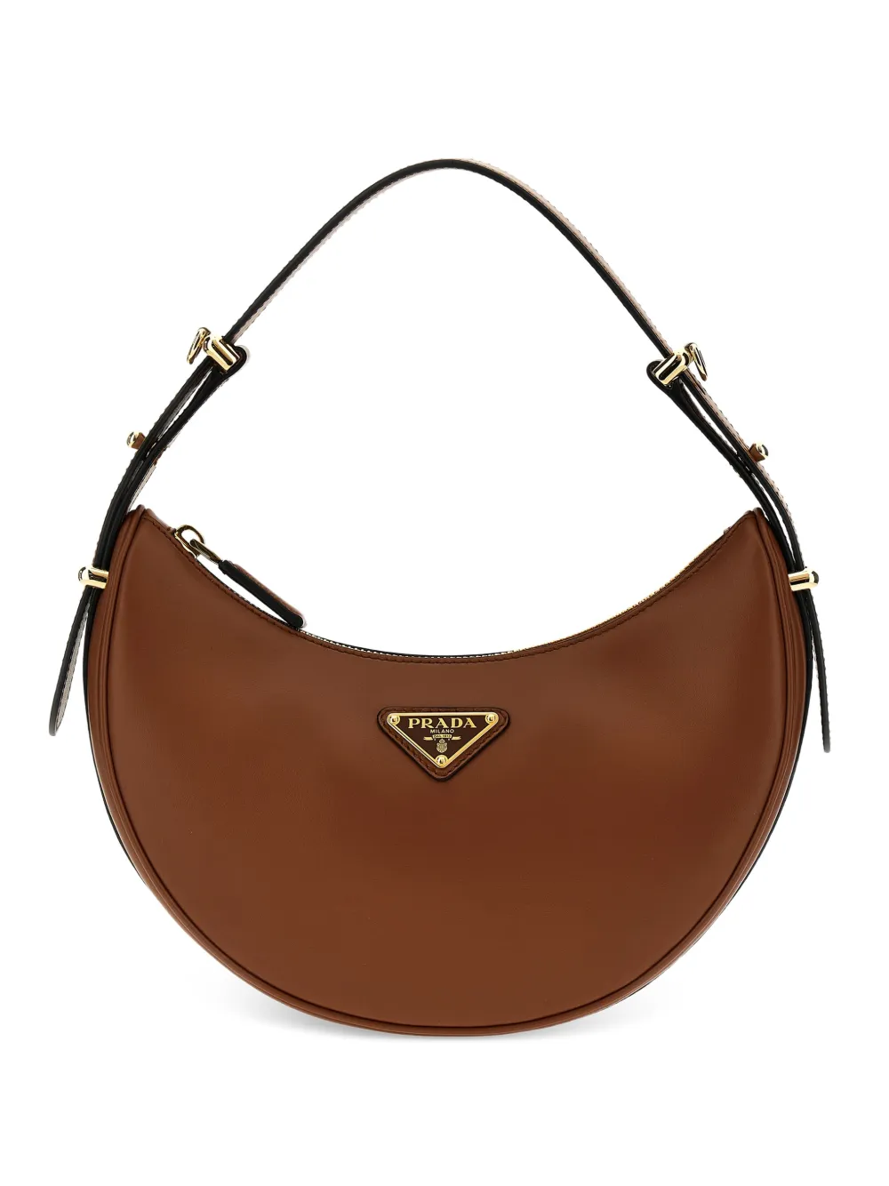 Prada Arquè adjustable leather shoulder bag - Marrone