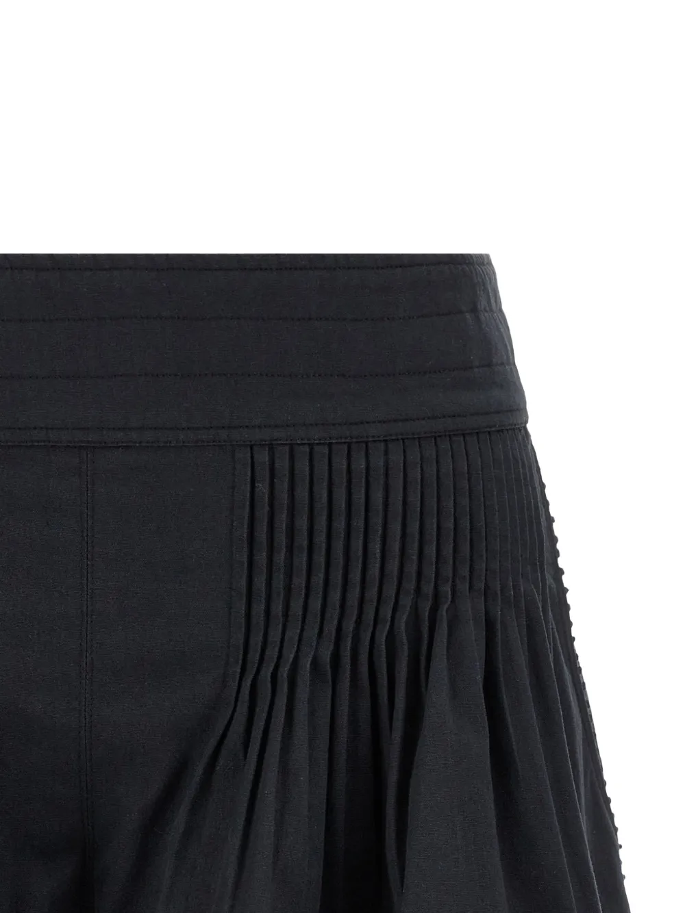 ISABEL MARANT Cybila geplooide shorts Zwart