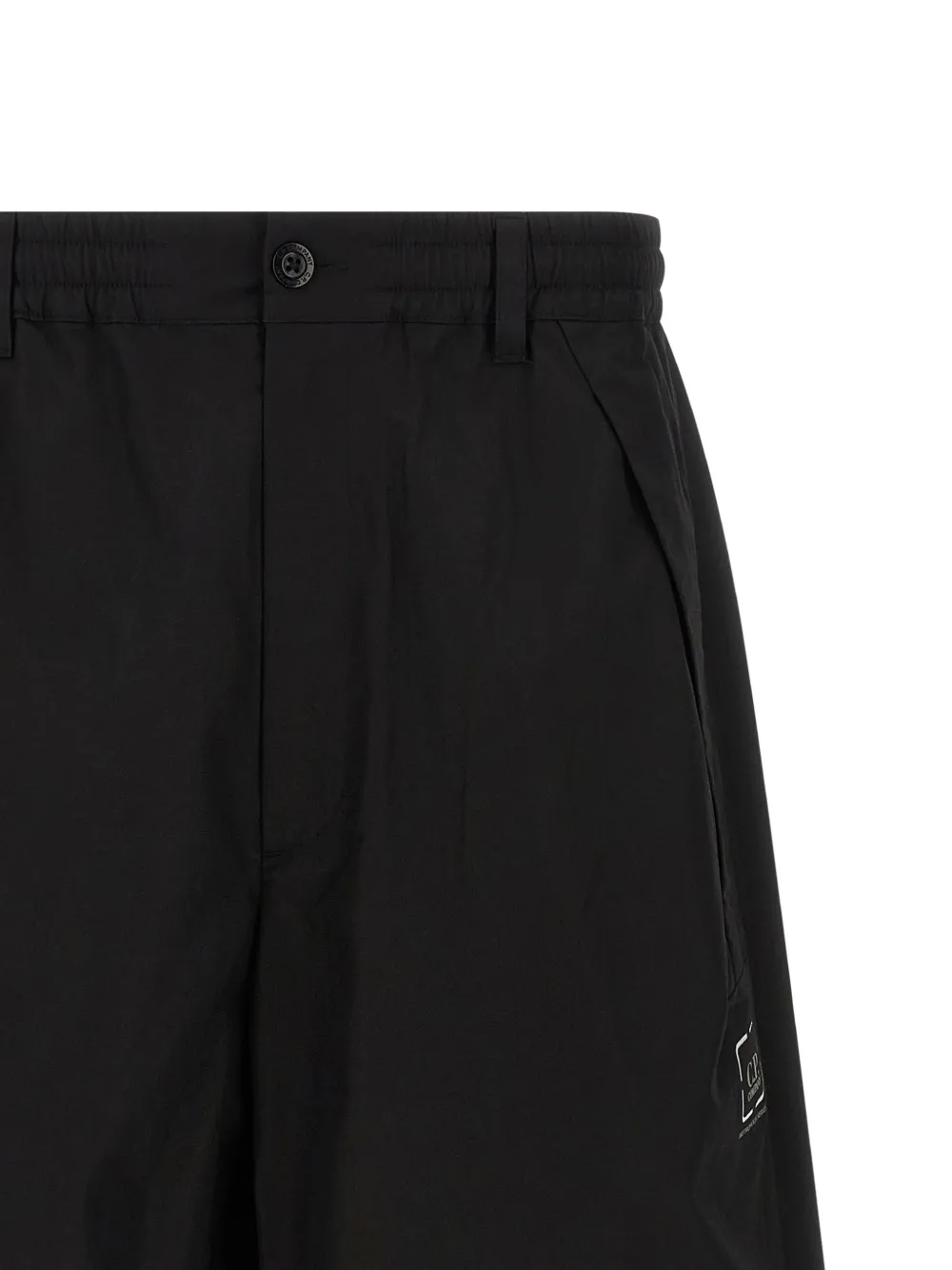 C.P. Company Elastische bermuda shorts met logo Zwart