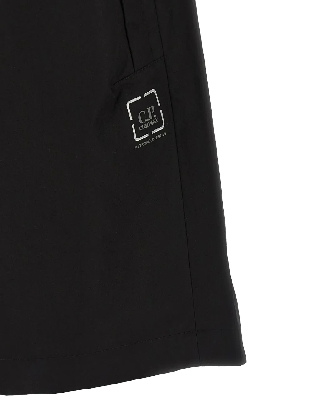 C.P. Company Elastische bermuda shorts met logo Zwart