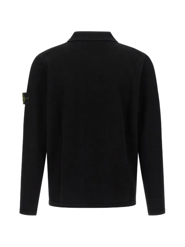Stone Island long-sleeve Polo Shirt | Black | FARFETCH
