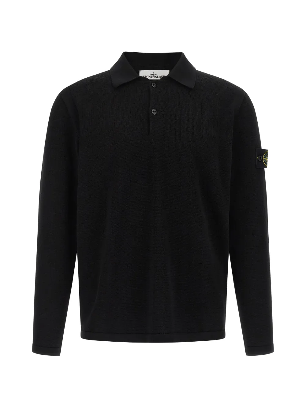 Stone Island long-sleeve polo shirt - Nero