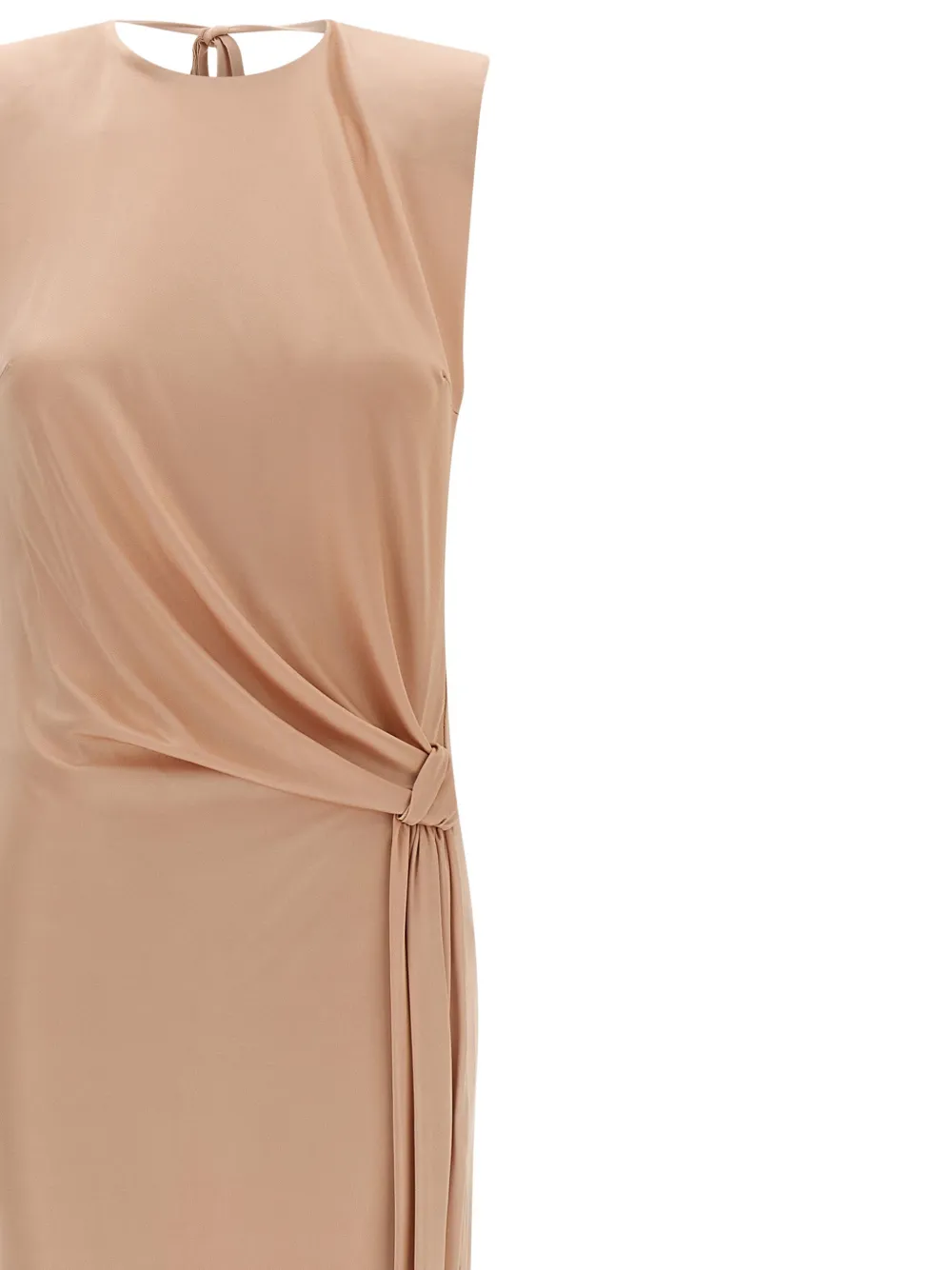 Elisabetta Franchi Red Carpet gedrapeerde maxi-jurk Beige