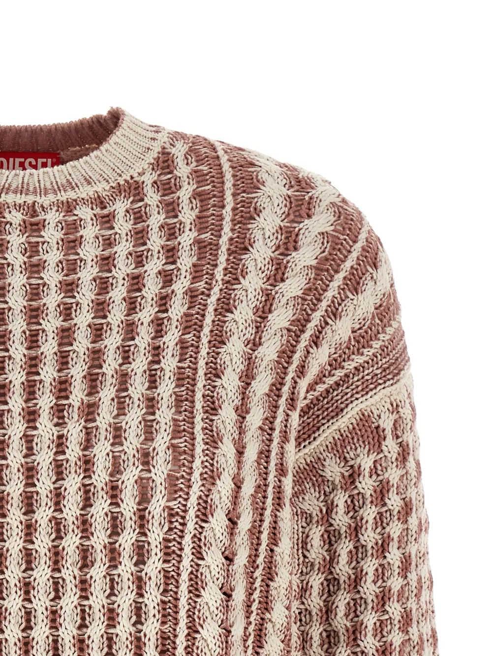  Diesel K-moise Striped Knitted Sweater - Neutrals 