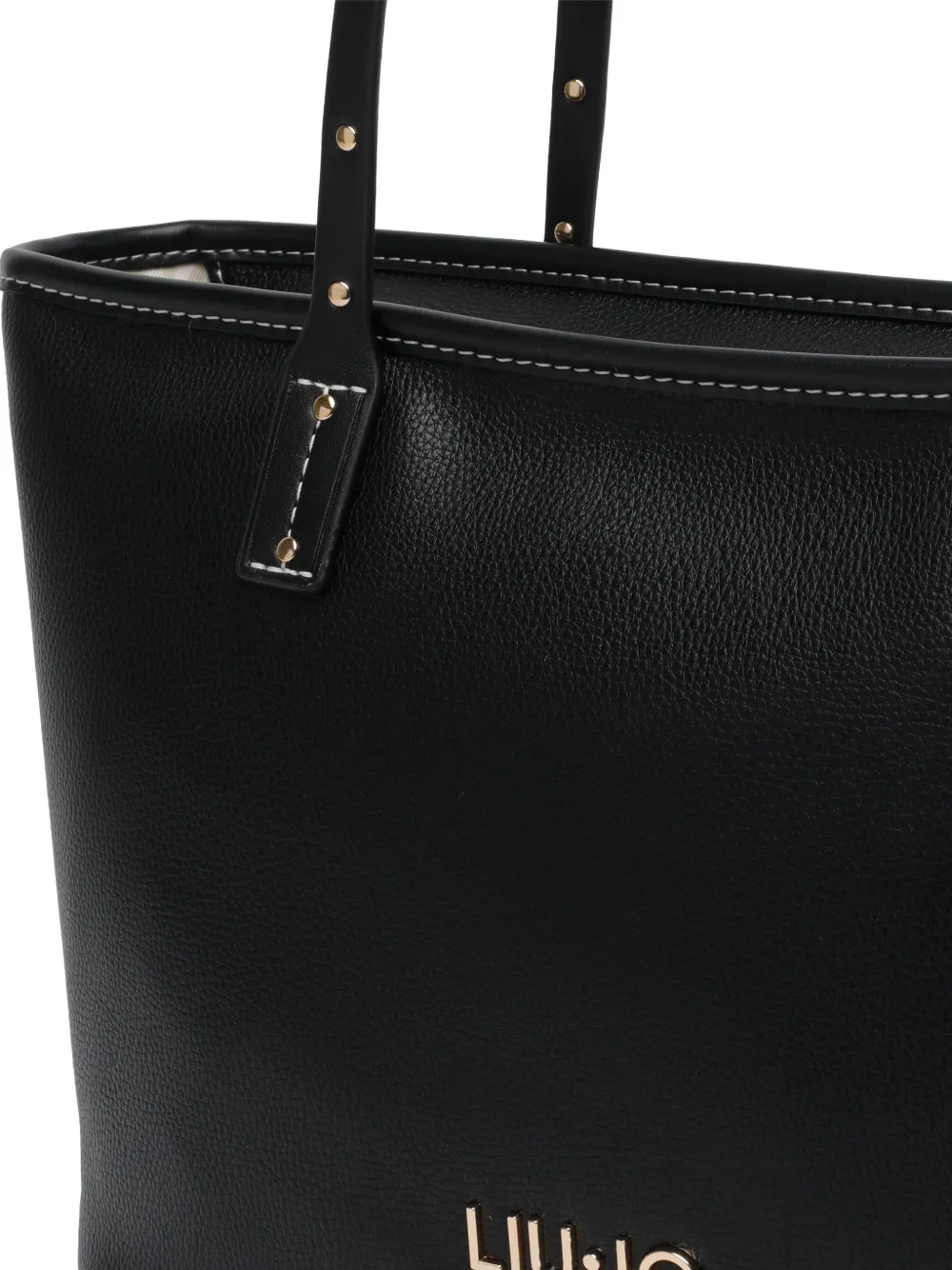 LIU JO Shopper met logo van studs Zwart