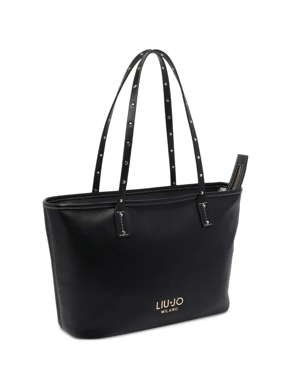 LIU JO Shopper met logo van studs Zwart