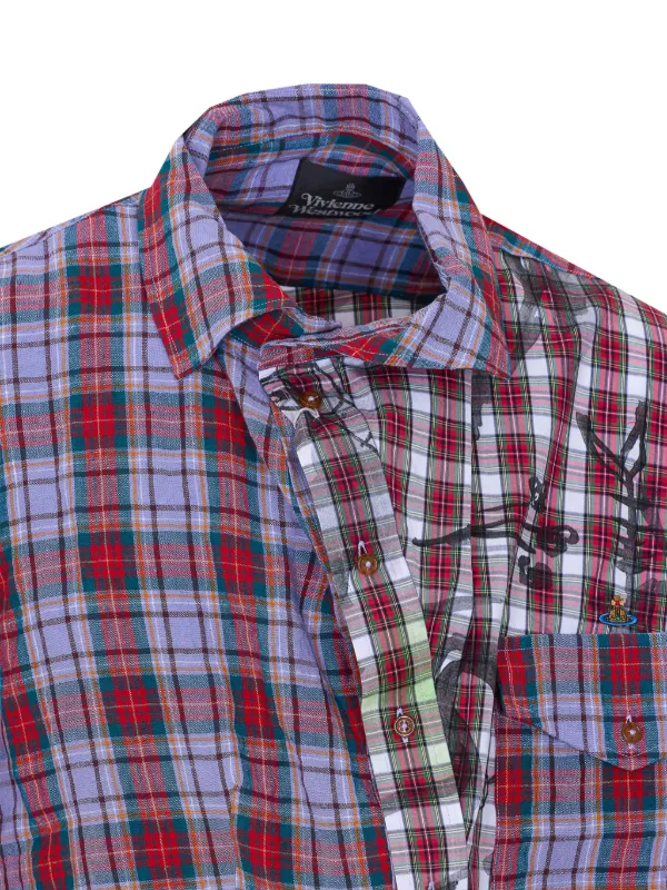 vivienne westwood 立丸襟チェックシャツ Vivienne Westwood Check Buttoned Shirt | Red | FARFETCH
