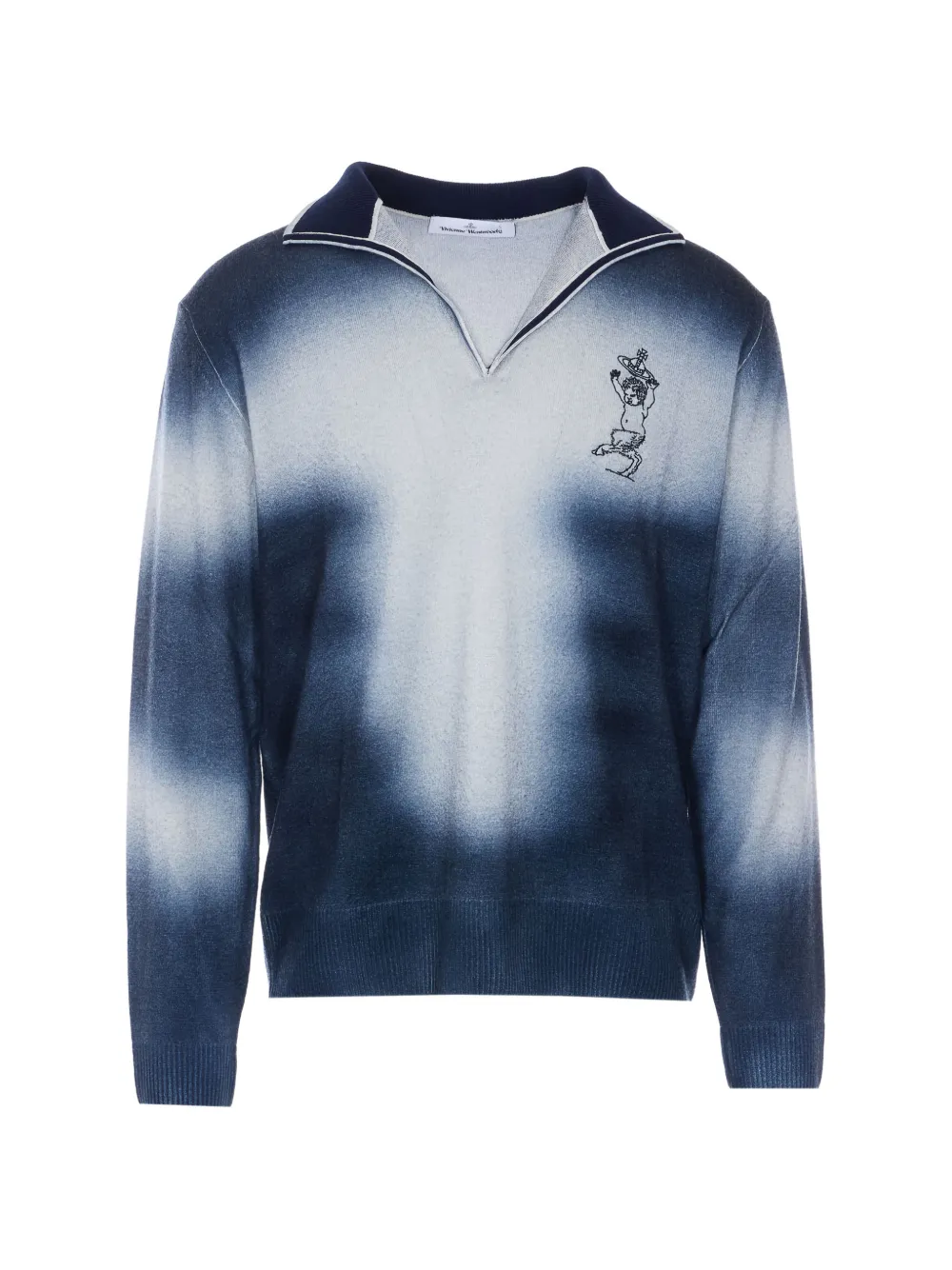 Vivienne Westwood embroidered V-neck sweater - Blu