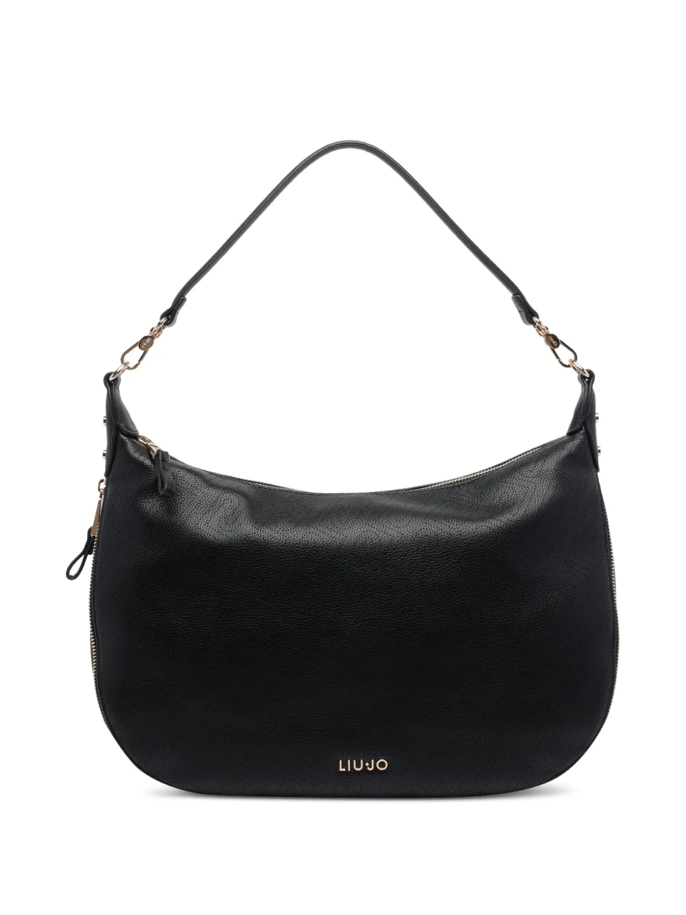 LIU JO logo zip shoulder bag - Nero