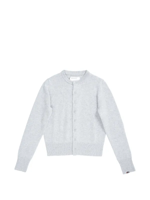 Extreme Cashmere Crew-neck Cashmere Cardigan in Grey