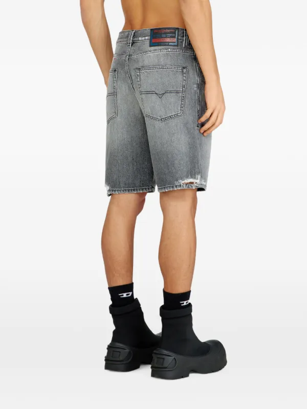 Diesel frayed-hem Denim Shorts | Grey | FARFETCH