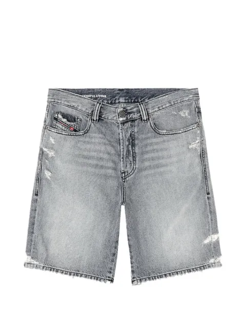 Diesel distressed-effect denim shorts