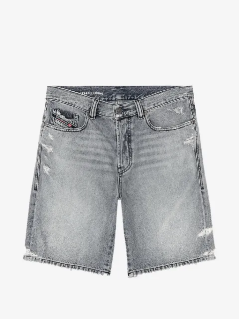 Diesel frayed-hem denim shorts