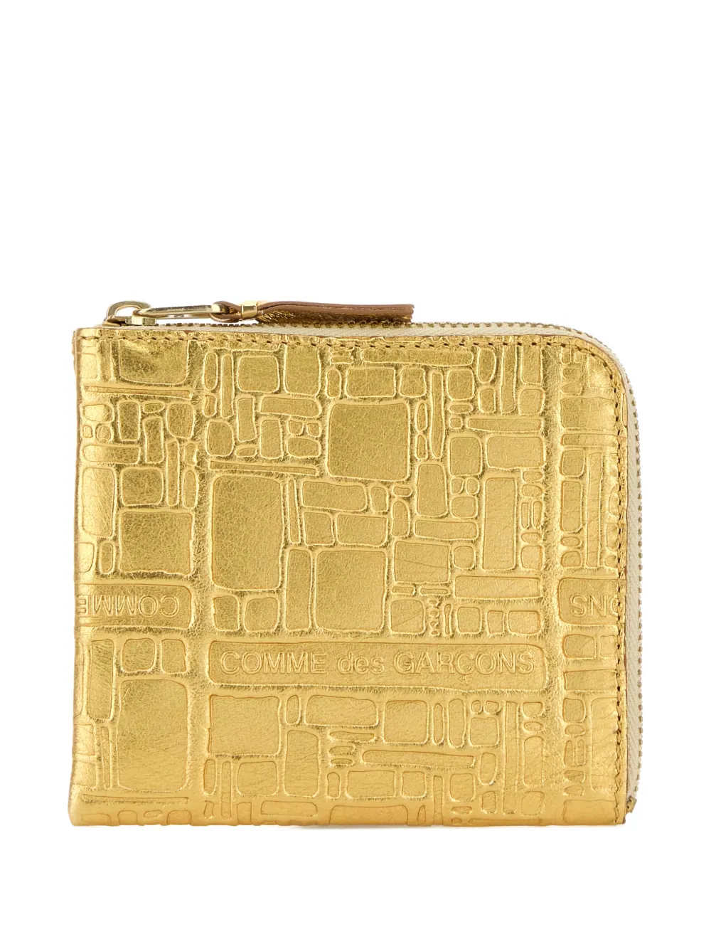 Comme Des Garçons embossed metallic cardholder - Oro