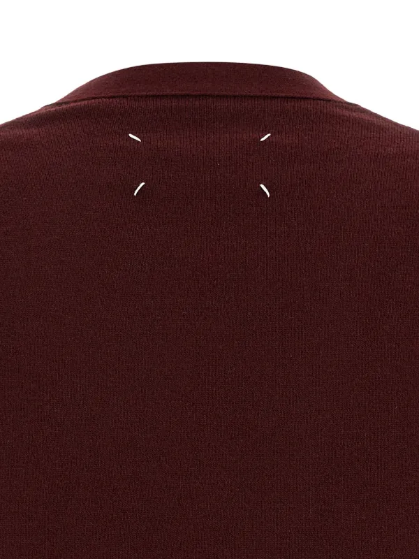 Maison Margiela Vネック カーディガン | レッド | FARFETCH JP