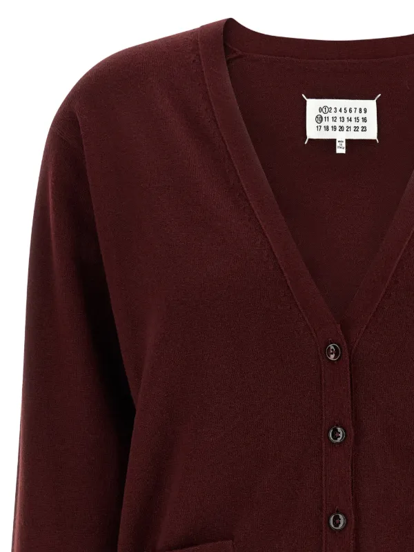 Maison Margiela Vネック カーディガン | レッド | FARFETCH JP