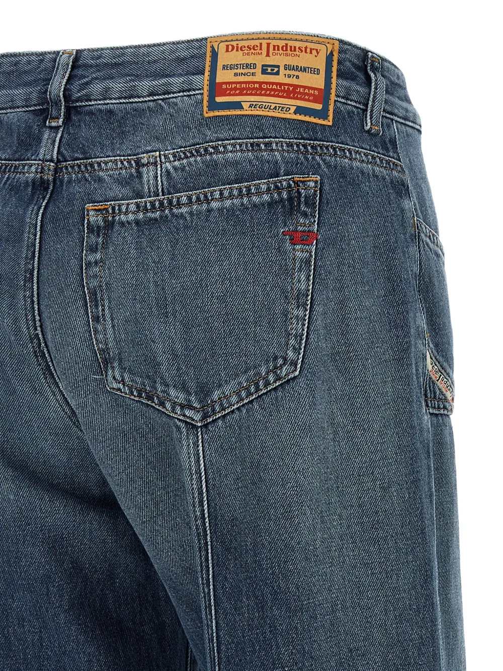 D-Akii stonewashed flared jeans
