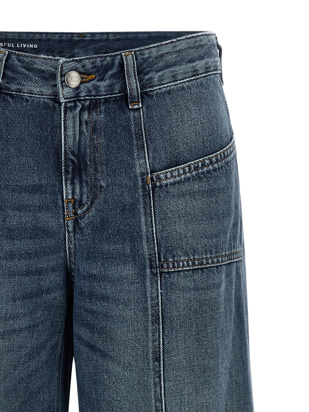  Diesel D-akii Stonewashed Flared Jeans - Blue 