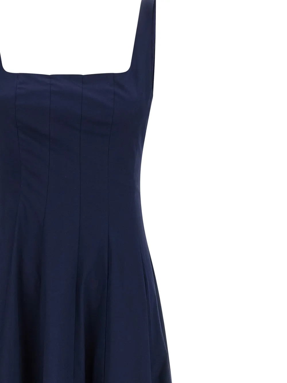 STAUD Midi-jurk met korset vlak Blauw