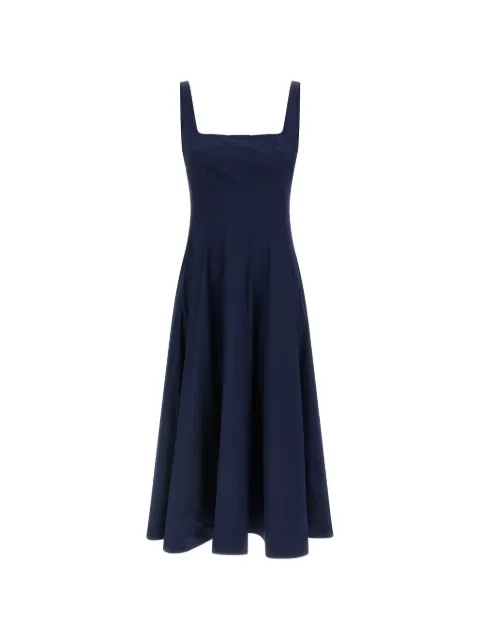 STAUD corset panel midi dress