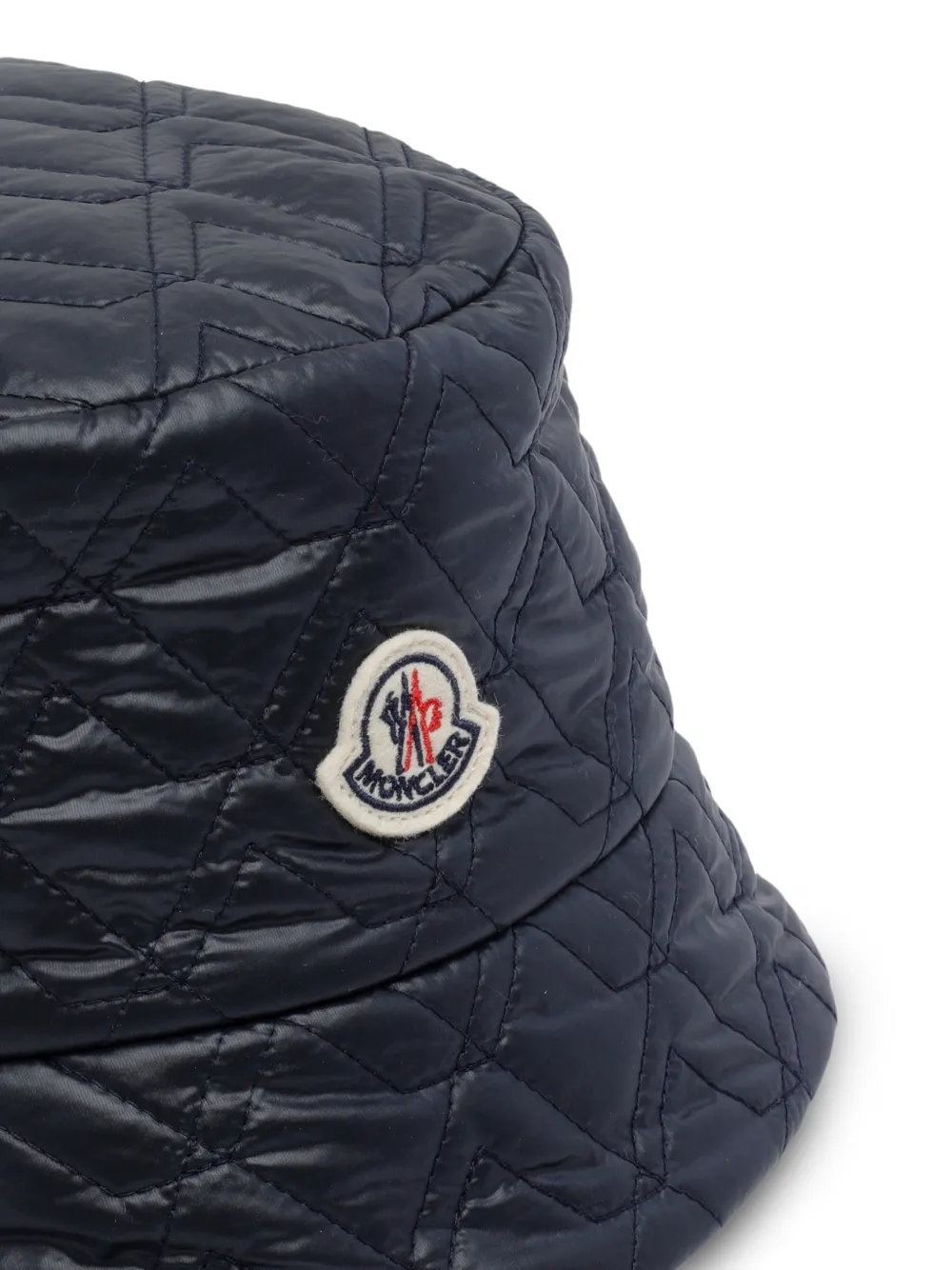  Moncler Logo Patch Reversible Bucket Hat - Blue 