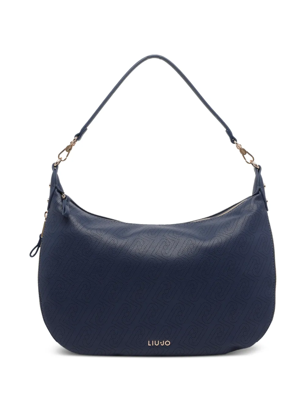 LIU JO logo zip shoulder bag - Blu