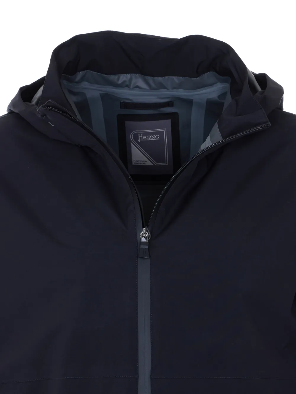 Herno Jack met capuchon en rits Blauw