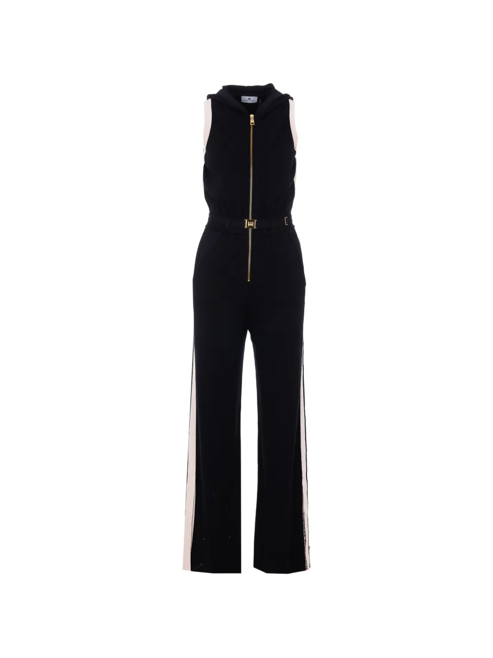 Elisabetta Franchi hooded zip jumpsuit - Nero